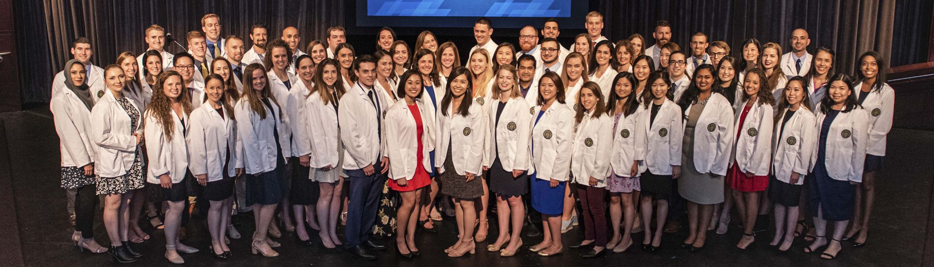 PA White coat students on stage